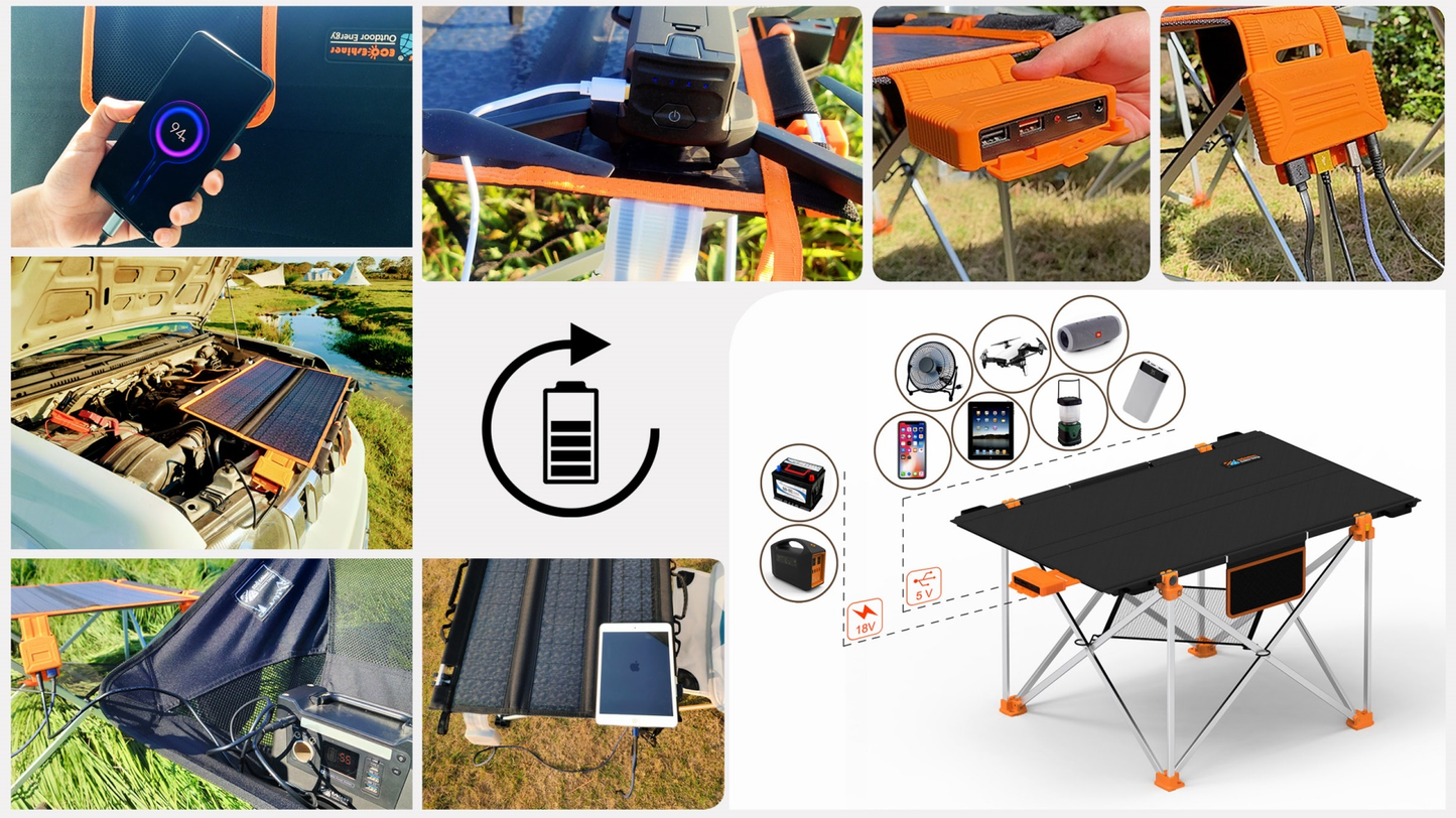 Solar Outdoor Camping Table